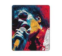 ASLKXOPEMG Mouse Mat Washable Mouse Pads with Non-Slip Rubber Base Michael Jackson Mousepad Waterproof Keyboard Pads Portable Gaming Mouses Pad for Laptop Office Home Travel 25x30 CM