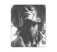 ASLKXOPEMG Mouse Mat Washable Mouse Pads with Non-Slip Rubber Base Michael Jackson Mousepad Waterproof Keyboard Pads Portable Gaming Mouses Pad for Laptop Office Home Travel 25x30 CM