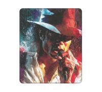 ASLKXOPEMG Mouse Mat Washable Mouse Pads with Non-Slip Rubber Base Michael Jackson Mousepad Waterproof Keyboard Pads Portable Gaming Mouses Pad for Laptop Office Home Travel 25x30 CM