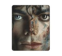 ASLKXOPEMG Mouse Mat Washable Mouse Pads with Non-Slip Rubber Base Michael Jackson Mousepad Waterproof Keyboard Pads Portable Gaming Mouses Pad for Laptop Office Home Travel 25x30 CM