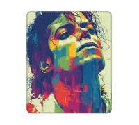 ASLKXOPEMG Mouse Mat Washable Mouse Pads with Non-Slip Rubber Base Michael Jackson Mousepad Waterproof Keyboard Pads Portable Gaming Mouses Pad for Laptop Office Home Travel 25x30 CM