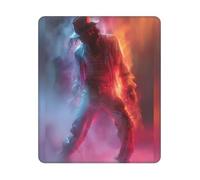 ASLKXOPEMG Mouse Mat Washable Mouse Pads with Non-Slip Rubber Base Michael Jackson Mousepad Waterproof Keyboard Pads Portable Gaming Mouses Pad for Laptop Office Home Travel 25x30 CM