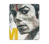 ASLKXOPEMG Mouse Mat Washable Mouse Pads with Non-Slip Rubber Base Michael Jackson Mousepad Waterproof Keyboard Pads Portable Gaming Mouses Pad for Laptop Office Home Travel 25x30 CM