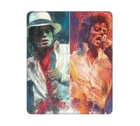ASLKXOPEMG Mouse Mat Washable Mouse Pads with Non-Slip Rubber Base Michael Jackson Mousepad Waterproof Keyboard Pads Portable Gaming Mouses Pad for Laptop Office Home Travel 25x30 CM