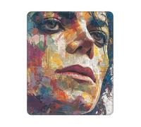 ASLKXOPEMG Mouse Mat Washable Mouse Pads with Non-Slip Rubber Base Michael Jackson Mousepad Waterproof Keyboard Pads Portable Gaming Mouses Pad for Laptop Office Home Travel 25x30 CM