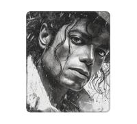 ASLKXOPEMG Mouse Mat Washable Mouse Pads with Non-Slip Rubber Base Michael Jackson Mousepad Waterproof Keyboard Pads Portable Gaming Mouses Pad for Laptop Office Home Travel 25x30 CM