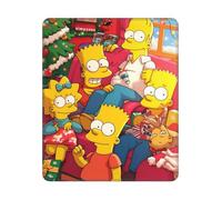 ASLKXOPEMG Mouse Mat Washable Mouse Pads with Non-Slip Rubber Base the simpsons christmas Mousepad Waterproof Keyboard Pads Portable Gaming Mouses Pad for Laptop Office Home Travel 25x30 CM