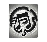 ASLKXOPEMG Mouses Pad Black White Music Note Mouses Mat Non-slip Gaming Desk Pad with Rubber Base Washable Office Decor Keyboard Mat for Gaming Work Computer