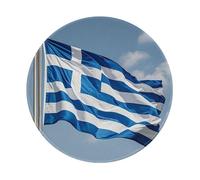 ASLKXOPEMG Mouses Pad greek flag Mouses Mat Round Non-slip Gaming Desk Pad with Rubber Base Washable Office Decor Keyboard Mat for Gaming Work Computer