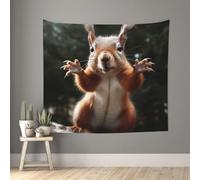 ASLKXOPEMG Tapestry for Living Room Wall Tapestry Aesthetic Tapestries for Bedroom Squirrel Funny Animal Tapestries Home Wall Decoration Blanket Wall Art Banner Poster for Dorm (130cm X 152cm)