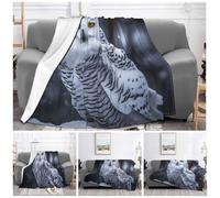 ASLKXOPEMG Ultra-Soft Micro Fleece Blanket Arctic Owl Throw Blanket Soft Plush Throw for Living Room warm Lightweight Blankets Cozy Decorative Throws for Sofa Couch 50"x40"