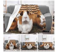 ASLKXOPEMG Ultra-Soft Micro Fleece Blanket Guinea Pigs Throw Blanket Soft Plush Throw for Living Room warm Lightweight Blankets Cozy Decorative Throws for Sofa Couch 40"x30"