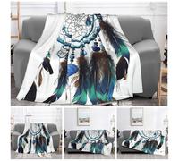ASLKXOPEMG Ultra-Soft Micro Fleece Blanket Native American Dream Catcher Throw Blanket Soft Plush Throw for Living Room warm Lightweight Blankets Cozy Decorative Throws for Sofa Couch 80"x60"