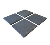 Aslon Grey Rubber Tile 400X400X25mm (Pack Of 4)