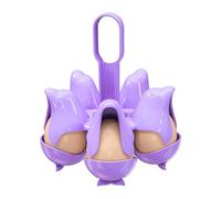 Asltw Flip Top Egg Holder for Refrigerator - Dolphin Shaped 5→10 Capacity Organizer, BPA-Free Space Saver for Small Fridges (Purple)