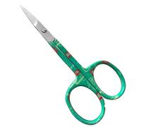 ASM Premium Nail Scissors Curved Manicure Cuticle Scissors - Heavy Duty Cuticle Trimmer for Eyebrow, Beard & Nose Hair Trimming 4" - Ideal Christmas Gifts for Women & Men (Sage Green)