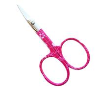ASM Premium Nail Scissors Curved Manicure Cuticle Scissors - Heavy Duty Cuticle Trimmer for Eyebrow, Beard & Nose Hair Trimming 3.75" - Ideal Christmas Gifts for Women & Men (Pink)