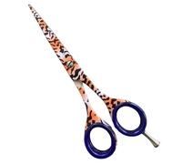 ASM® Professional Hairdressing Barber Hair Scissor - Heavy Duty Stainless Steel Sharp Hairdressing Scissors for Cutting - Barber Hair Scissors Gifts for Women & Men (5.5" Grey Leopard Super Cut)