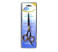 ASM Professional Hairdressing Barber Hair Scissors - Heavy Duty Stainless Steel Sharp Hairdressing Scissors for Cutting - Barber Hair Scissor for Women & Men, Adult (Black, 6.5")