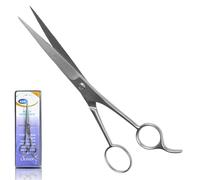 ASM Professional Hairdressing Barber Hair Scissors - Heavy Duty Stainless Steel Sharp Hairdressing Scissors for Cutting Hair - Ideal Gifts for Women & Men, Adult (Silver-Plain, 6")