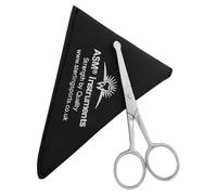 ASM® Professional Nail Scissors Curved Manicure Cuticle Scissors Clippers - Cuticle Trimmer Grooming for Eyebrow, Beard, Nose Hair Trimming - Eyebrow Moustache Beard Men and Women (Polish + Pouch)