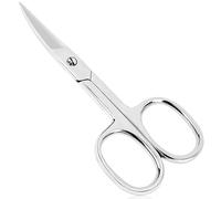 ASM® Professional Nail Scissors Curved Manicure Cuticle Scissors Clippers - Cuticle Trimmer Grooming for Eyebrow, Beard, Nose Hair Trimming - Beauty Small Scissor Men and Women (Silver Polish)