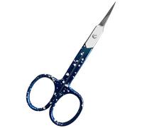 ASM® Professional Nail Scissors Curved Manicure Cuticle Scissors Clippers - Cuticle Trimmer Grooming for Eyebrow, Beard, Nose Hair Trimming - Beauty Small Scissor Men and Women (4" Blue)