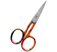 ASM® Professional Nail Scissors Curved Manicure Cuticle Scissors Clippers - Cuticle Trimmer Grooming for Eyebrow, Beard, Nose Hair Trimming - Beauty Small Scissor Men and Women (4" Black Pink)