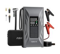 ASMAX 4000A Jump Starter Power Pack with Air Compressor, 12V Car Battery Booster for 9.0L Petrol / 6.5L Diesel Engines, 150 PSI Portable Tyre Inflator for Car, Van, Motorbike, Bicycle and Ball