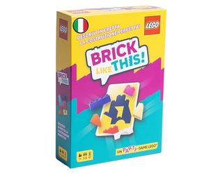 Asmodee BRICK LIKE THIS - Construction Board Game | Fast and Fun LEGO Board Game for the Whole Family - 2-8 Players - 7+ Years - 15 Minutes - Italian Edition