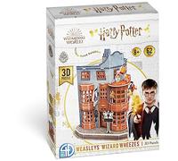 Asmodee - CUBICFUN: Harry Potter Boutique Weasley of Pranks for Facetious Wizards - 3D Puzzle for Children from 8 Years Old - 62 Pieces - Pre-Cut Paper Construction Game To Assemble