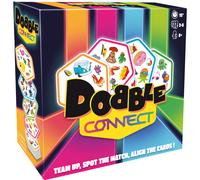 Asmodee | Dobble Connect | Fun Family Card Game | Fast-Paced Observation Game | 15 Min Playtime | 2-8 Players | Ages 6 and up | Tin Box & 55 Cards