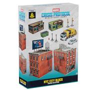 Asmodee | Marvel: Crisis Protocol - NYC City Block Terrain Collection | Miniature Board Game Expansion | Ages 14+ | 2 Players | 45 Minutes Playing Time