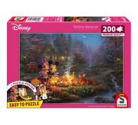 Asmodee Thomas Kinkade: Disney Mickey & Minnie Sweetheart Campfire Puzzle - 200 Pieces - Brand New And Sealed