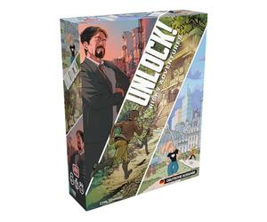 Asmodee, Unlock! Risky Adventures, German version, family game with puzzle fun for 1-6 players from 10 years, cooperative escape game with 60-80 minutes playing time per game