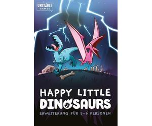 Asmodee Unstable Games, Happy Little Dinosaurs - Expansion for 5-6 People, Party Game, Card Game, 2-6 Players, From 8+ Years, 30-60 Minutes, German