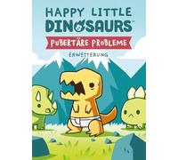 Asmodee Unstable Games, Happy Little Dinosaurs - Pubertary Problems, Expansion, Party Game, Card Game, 2-4 Players, From 8+ Years, 30-60 Minutes, German