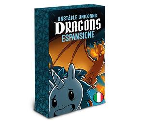 Asmodee, Unstable Unicorns: Dragons, Expansion Board Game, Italian Edition