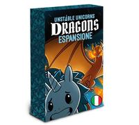 Asmodee Unstable Unicorns: Dragons - Expansion Playing Cards | Fun Competitive and Strategic Unicorn Board Game - 2-8 Players - 8+ Years Old - 30-60 Minutes - Italian Edition