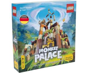 Asmodees - Monkey Palace: A Lego Board Game - Stone on Stone to the Most Magnificent Palace! Fun Family Building Block Game for Children and Adults - Age 10+, 2-4 Players, 45 Minutes per Game
