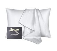 Asmork 100% Mulberry Silk Pillowcase for Hair and Skin, Both Side 19 Momme Real Silk, Hidden Zipper Pure Silk Bed Pillowcase Covers, Envelope Gift Box,1PC (D-Ivory, Standard 20''×26'')