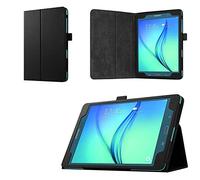 Asng Samsung Galaxy Tab A 9.7 Folio Case - Slim Fit Premium Vegan Leather Cover for Samsung Tab A 9.7-Inch Tablet SM-T550, SM-P550 (with Auto Sleep/Wake Feature) (Black)