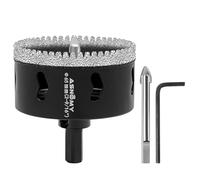 ASNOMY 65mm Diamond Hole Saw with Pilot Drill Bit, 20mm Serrated Brazing Tile Hole Saw Diamond Core Drill Bits with Guiding Bit for Ceramic Porcelain Tile Glass Stone Granite Marble