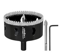 ASNOMY 70mm Diamond Hole Saw with Pilot Drill Bit, 20mm Serrated Brazing Tile Hole Saw Diamond Core Drill Bits with Guiding Bit for Ceramic Porcelain Tile Glass Stone Granite Marble