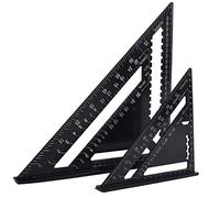 ASNOMY Triangle Ruler, Black High Precision Aluminum Alloy Square Protractor, Layout Measuring Tool for Engineer Carpenter (Metric)
