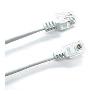 ASNQ ADSL Cable - 3m High Speed Broadband Cable for Landline Telephone Router Modem to RJ11 Phone Socket or Microfilter - White