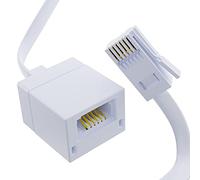 ASNQ BT Telephone Extension Cable 2m - Male to Female Phone Line Extension for Home and Office - Compatible with UK BT Phone Landline