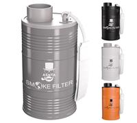 ASNTA Personal Smoke Air Filter(Metal Housing)- Effectively Captures Smoke and Eliminates Odors, Comes with a Replaceable Filter Element (Grey)