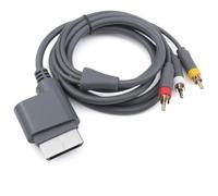 Asobilor AV Cable for Xbox 360, RCA RCA Composite Audio Video Cable, Replacement Cable Compatible with Xbox 360 Original Arcade Pro Elite Slim, 1.8 m Plug & Play for TV Monitor HiFi