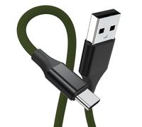 Asobilor USB-C Charging Cable for JBL Charge 4/5/6, Flip 5/6/7, Pulse 4/5, Clip 4/5, JRPOP Bluetooth Speaker & Headphones, 2M Nylon Fast Charging Cable USB-A to USB-C, Green
